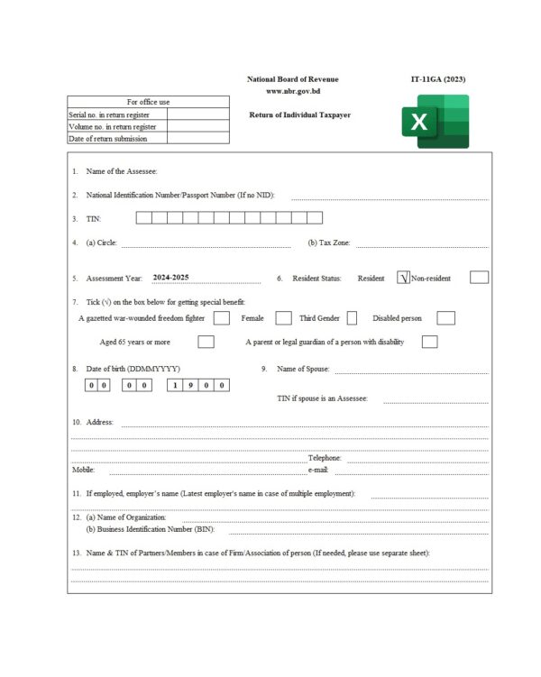 Individual Tax Return Excel Format